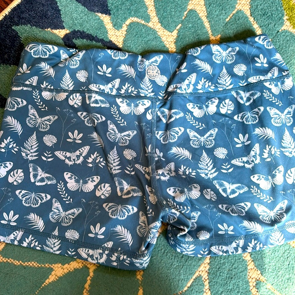 Blue Butterflt Work Out Shorts